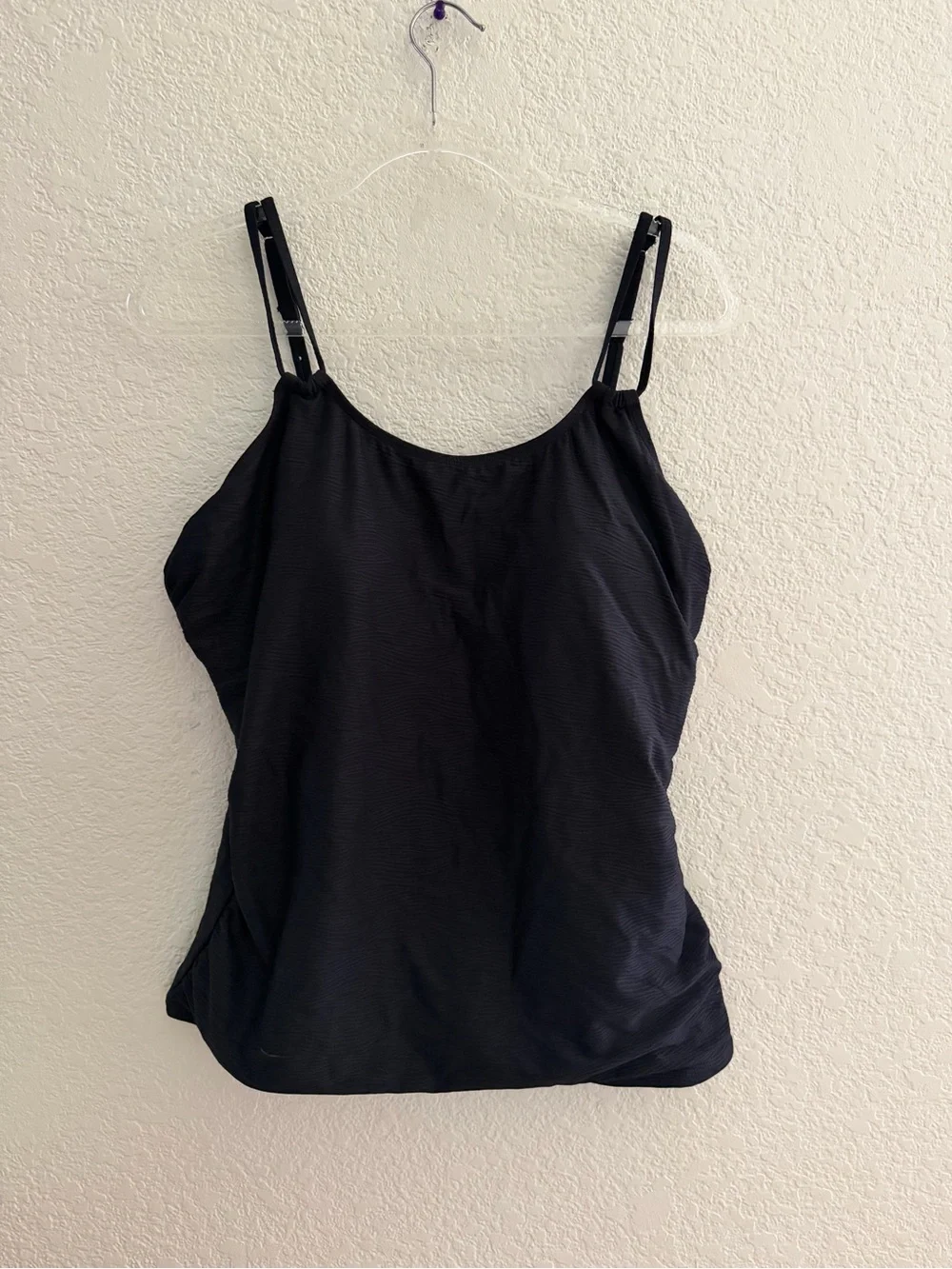 Swim Solutions Tunnel Black Tankini Top - Picture 4 of 6